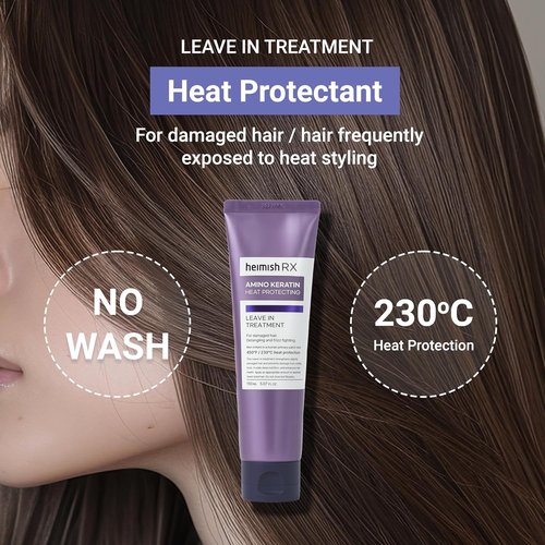 HEIMISH RX Amino Keratin Leave-In Treatment - Heat Protectant Cream for Damaged Hair, 150ml