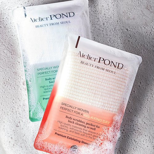 Atelier POND Premium Korean Exfoliating Washcloth – Linen & Cotton, Spa-Quality for Deep Cleansing & Relaxation