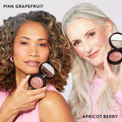 LAURA GELLER NEW YORK Baked Blush-n-Brighten Marbleized Blush + Angled Brush (06 Pink Grapefruit, 47mm)