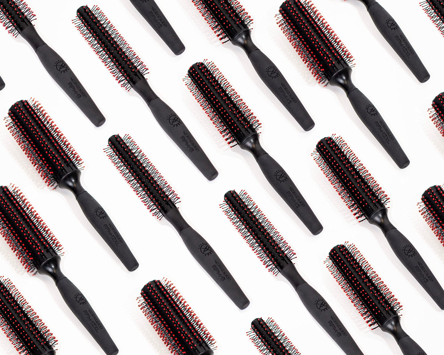 Cricket Static Free RPM 8 Row Round Hair Brush - Curling, Blow Drying, Detangling and Styling Wet or Dry Hair, Suitable for All Hair Types