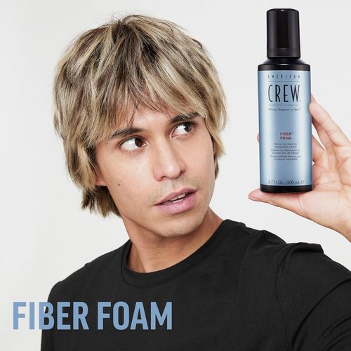 American Crew Hair Fiber Grooming Foam - Strong Hold Like Hair Gel, 6.7 Fl Oz