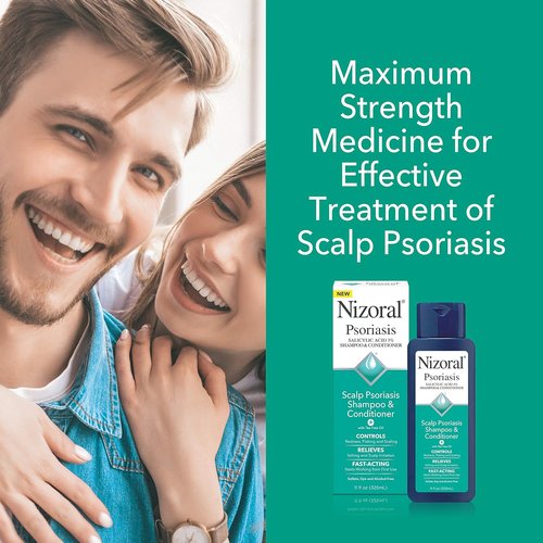 Nizoral Psoriasis Shampoo & Conditioner - Gentle Scalp Treatment for Itching & Flaking | 11 Oz