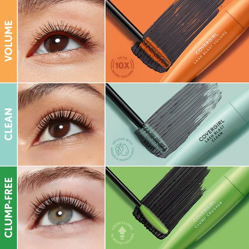 COVERGIRL Clump Crusher Mascara, 20X More Volume, Double Sided Brush, Long-Lasting Wear - 815 Brown (Pack of 1)