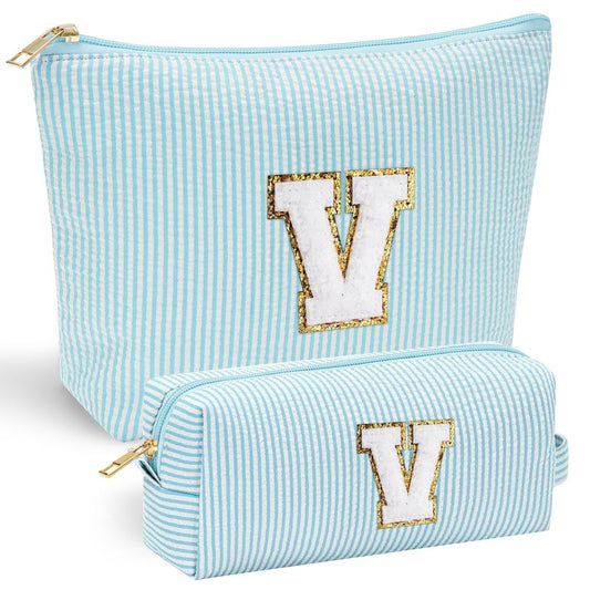 YOOLIFE Gifts for Women Her, Makeup Bag Make Up Bag Pouch Cosmetics Organizer Bag Cute Makeup Bag Skincare Bag Personalized Best Friend Wife Birthday Gift Graduate Gifts for Her V