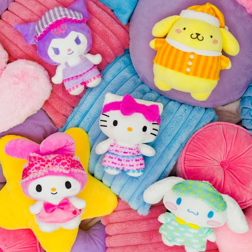Jazwares Hello Kitty® and Friends - 8-Inch Hello Kitty Pajama Party Plush - Officially Licensed Sanrio® Product from Ages 6+
