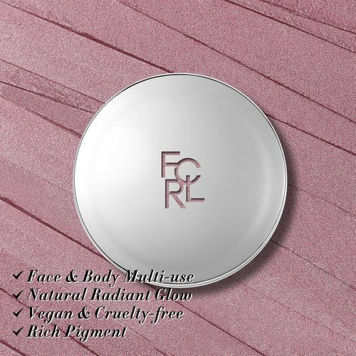 FOCALLURE Shimmer Face Highlighter - Gel to Powder Glow Finish for Lightweight Radiance | PK01 Pinkish Galaxy