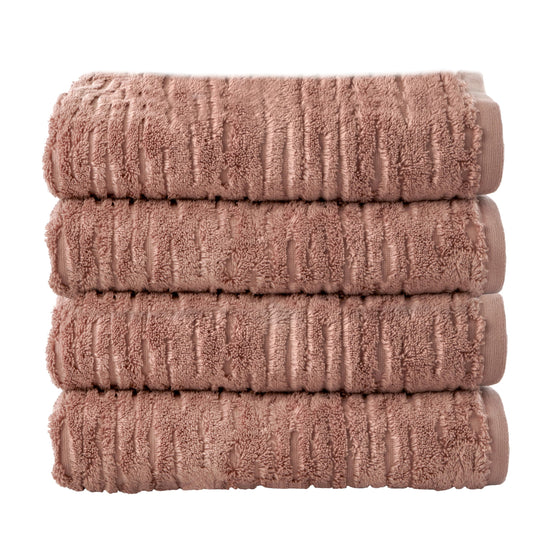 SKL Home CloudSoft Cotton Luxury 4 Pc Bath Towel Set, Clay