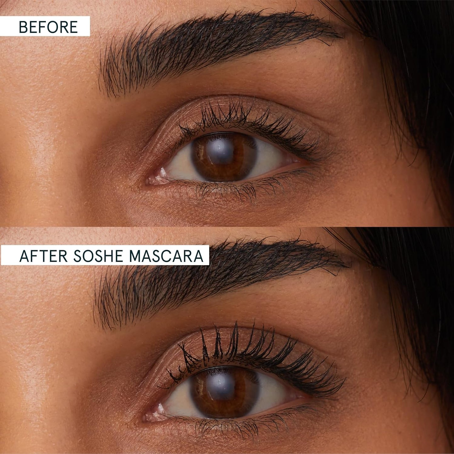 SOSHE Beauty - Peptide Lengthening Mascara | Smudge Resistant & Flake-Free | Vegan, Cruelty-Free, Safe for Contact Lens Wearers