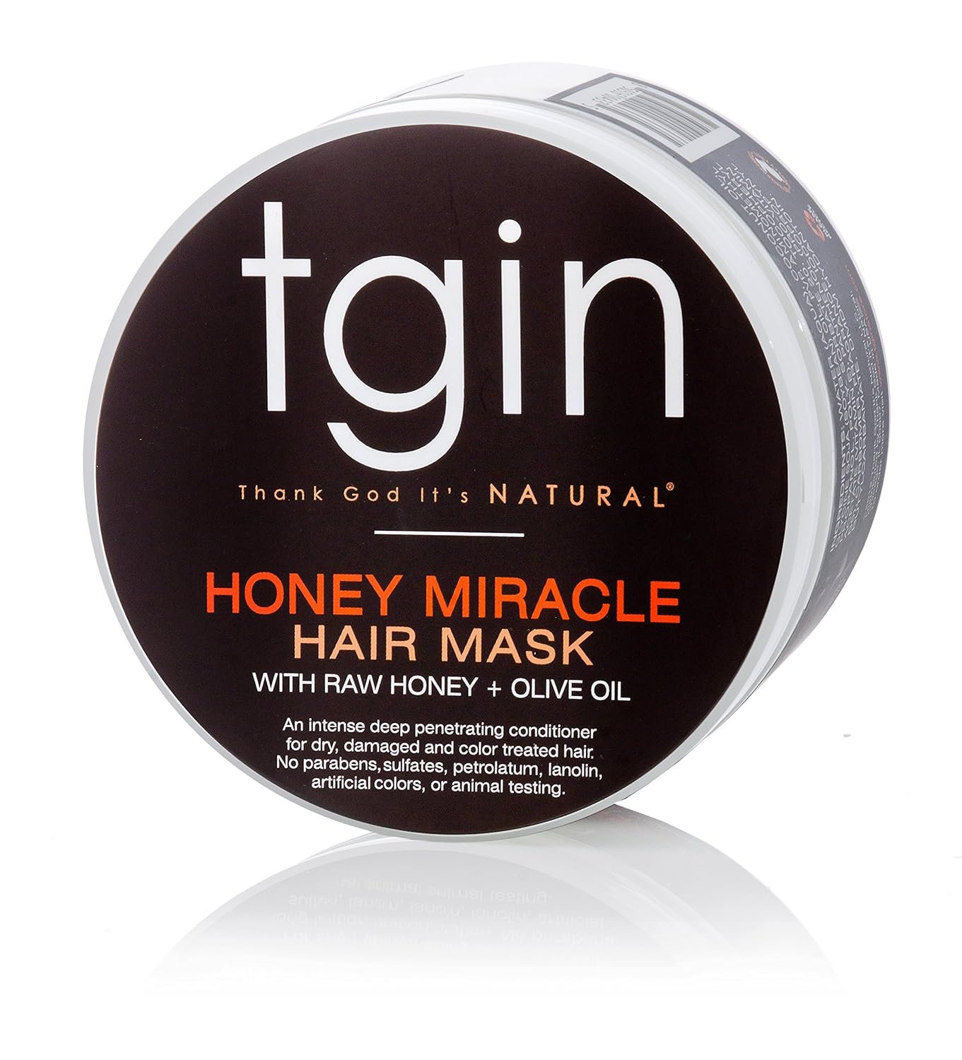 TGIN Honey Miracle Hair Mask - Deep Conditioner for Natural, Dry, Curly 3C & 4C Hair - 12 Oz