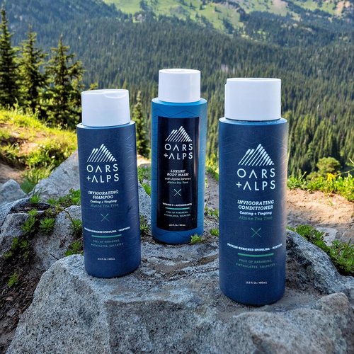Oars + Alps Men's Sulfate-Free Hair Shampoo - Nourishing Formula with Witch Hazel & Tea Tree Oil | 13.5oz