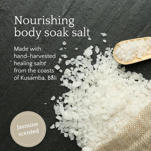 Kusamba by QUR Seafoam Jasmine Bath Soak Salt - Mineral-Rich Relaxing Blend for Skin Soothing & Stress Relief, 481g