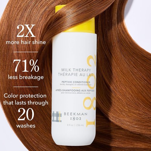 Beekman 1802 Milk Therapy Peptide Conditioner - Boost Softness & Shine with Goat Milk Proteins | 8 Fl Oz