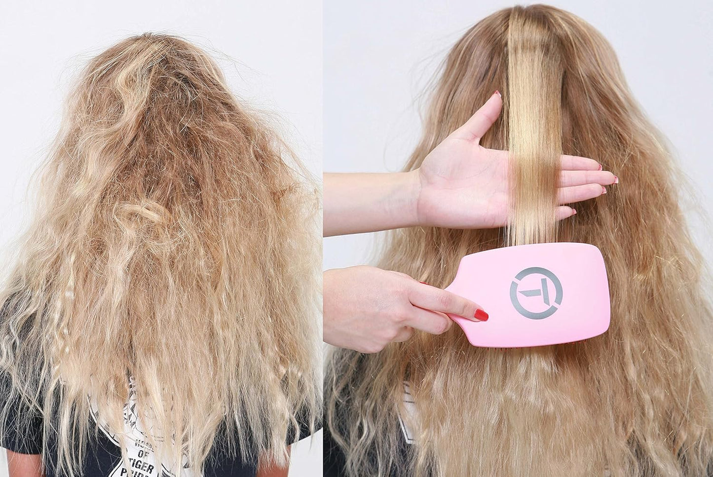 Tion Damp Brush - Best Detangler for All Hair Types | Wet & Dry Use, Elegant White Design