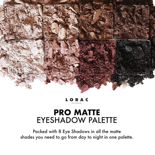 LORAC PRO Eyeshadow Palette - High Pigment Matte & Shimmer Shades | Compact with Mirror
