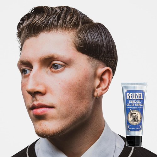 Reuzel Fiber Gel For Men - Alcohol-Free Formula With Subtle Rum Fragrance - Non-Sticky & Flake-Free Hold
