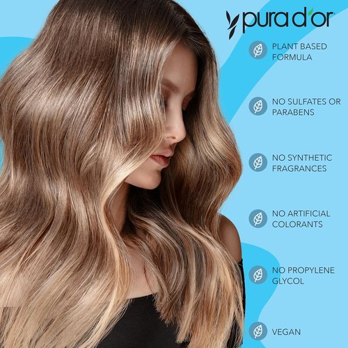 PURA D'OR Biotin Shampoo for Hair Thinning - Original Scent | Clinically Tested Herbal Blend, 16 Oz