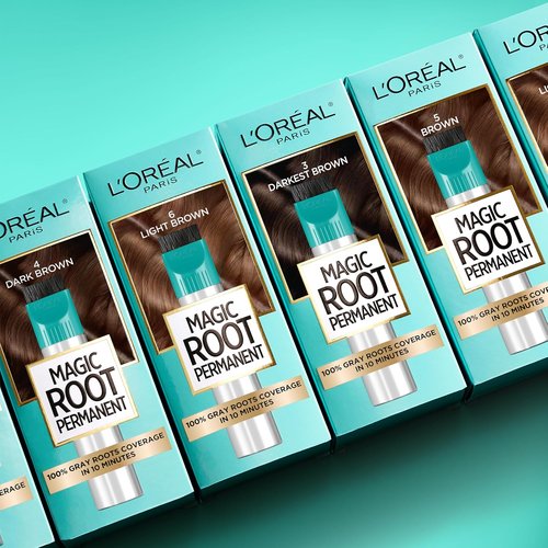 L’Oréal Paris Magic Root Hair Color Kit - 10 Minute Gray Coverage, 2 Count | Deep Black