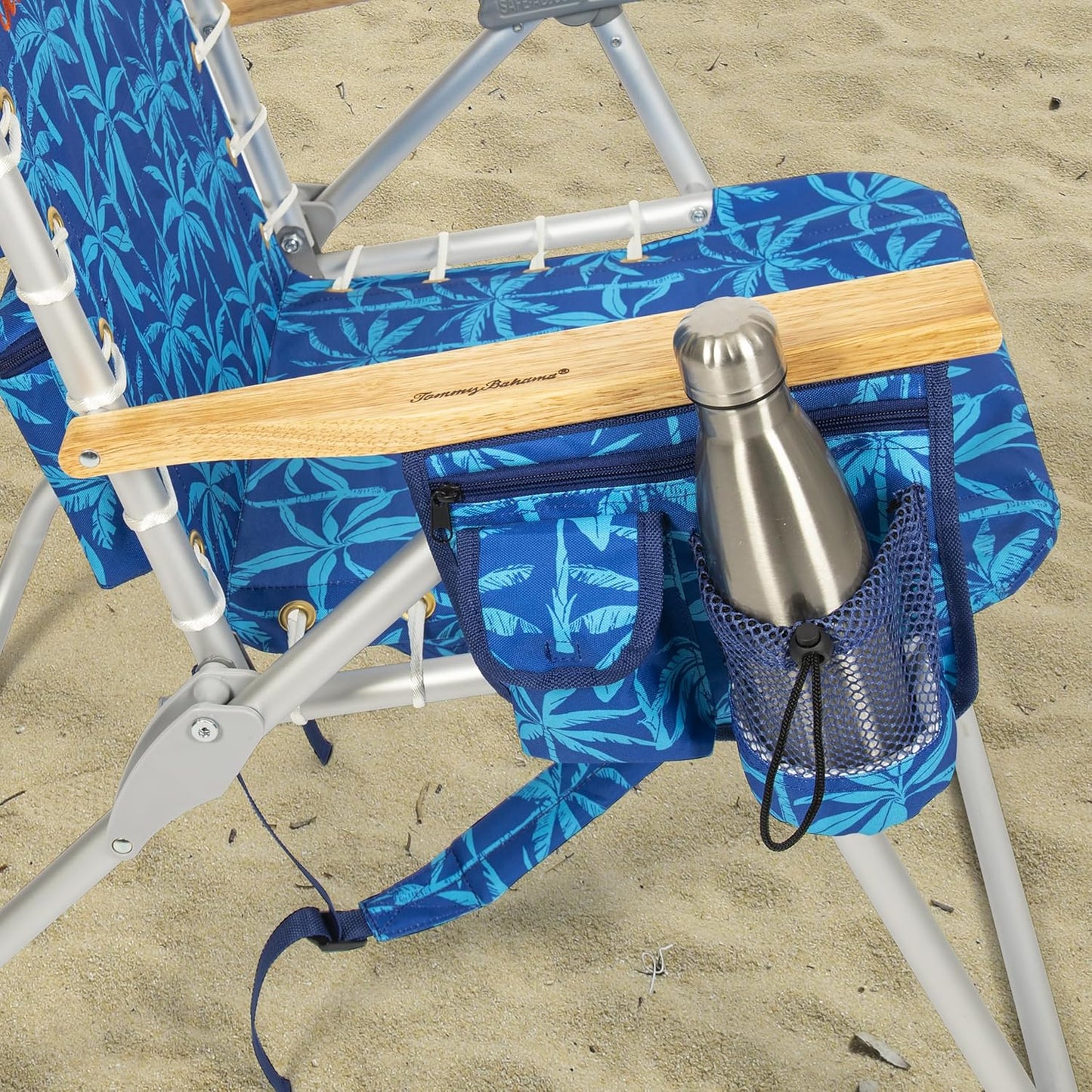 Tommy Bahama Folding Beach Chair - Hi-Boy 17" Seat Height with 4-Position Lace-Up Suspension