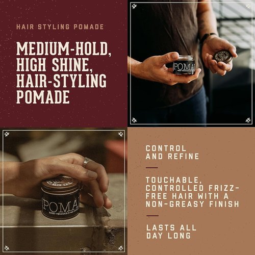 18.21 Man Made Pomade - Original Sweet Tobacco Scent | High Shine Finish, 2oz