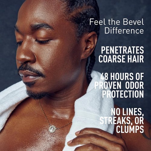 Bevel Deodorant for Men - Aluminum-Free Formula with Coconut Oil & Shea Butter | 48-Hour Odor Protection, 2.5 Oz