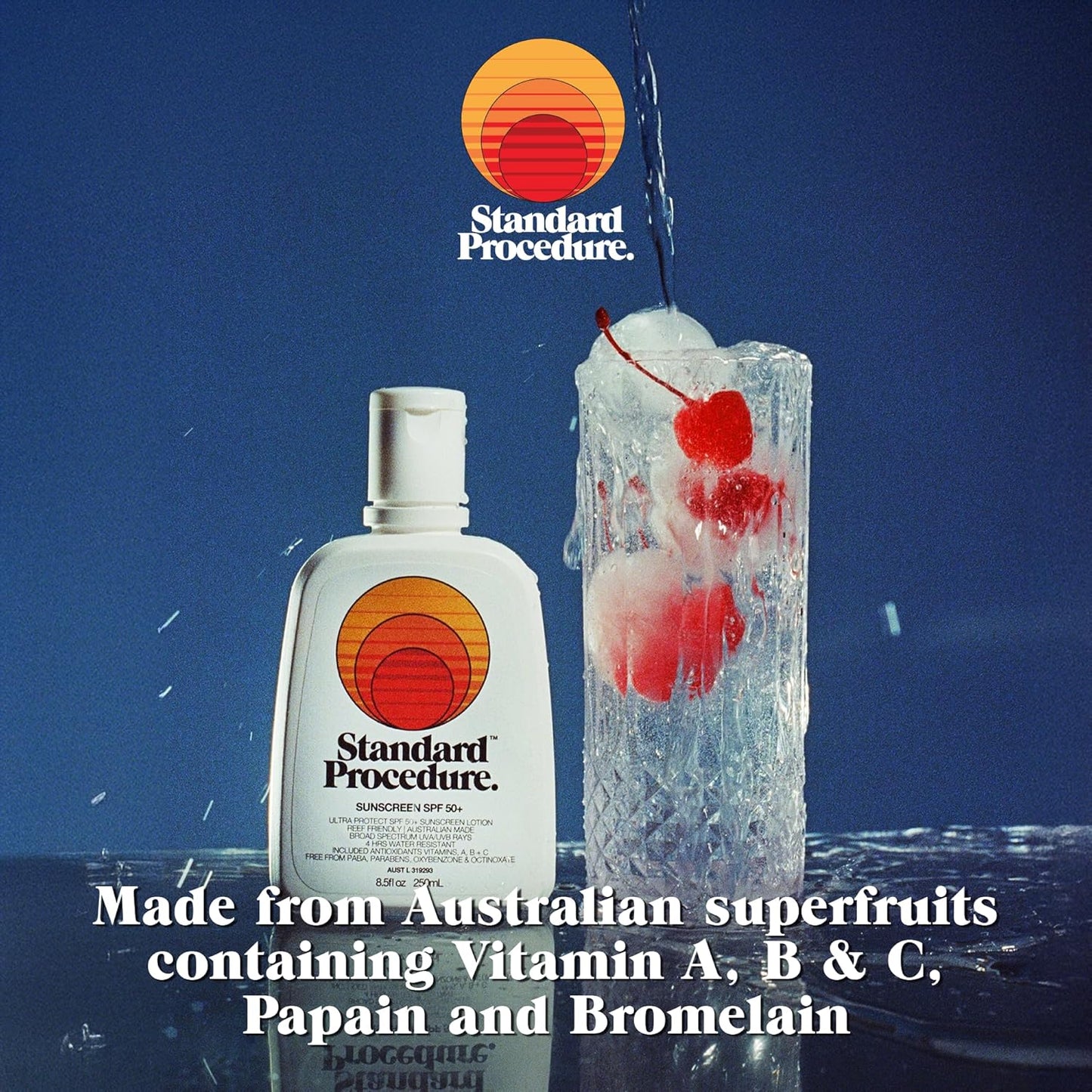 Standard Procedure SPF 50+ Sunscreen - Broad Spectrum Face & Body Sunblock for Sensitive Skin, 8.5 oz