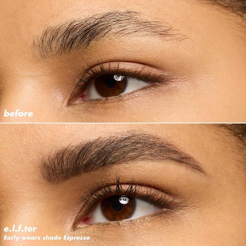 e.l.f. Micro-Fine Brow Pencil - Waterproof Brow Color & Spoolie for Natural Feathered Finish | Vegan Espresso
