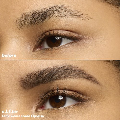 e.l.f. Micro-Fine Brow Pencil, Waterproof Brow Color & Spoolie For Shaping Brows & Creating A Feathered Natural-Looking Finish, Vegan & Cruelty-Free, Espresso