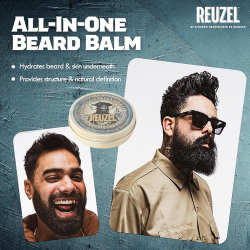 Reuzel Beard Balm - All-In-One Conditioning & Sculpting Treatment - Woody Spice Fragrance with Shea Butter & Argan Oil