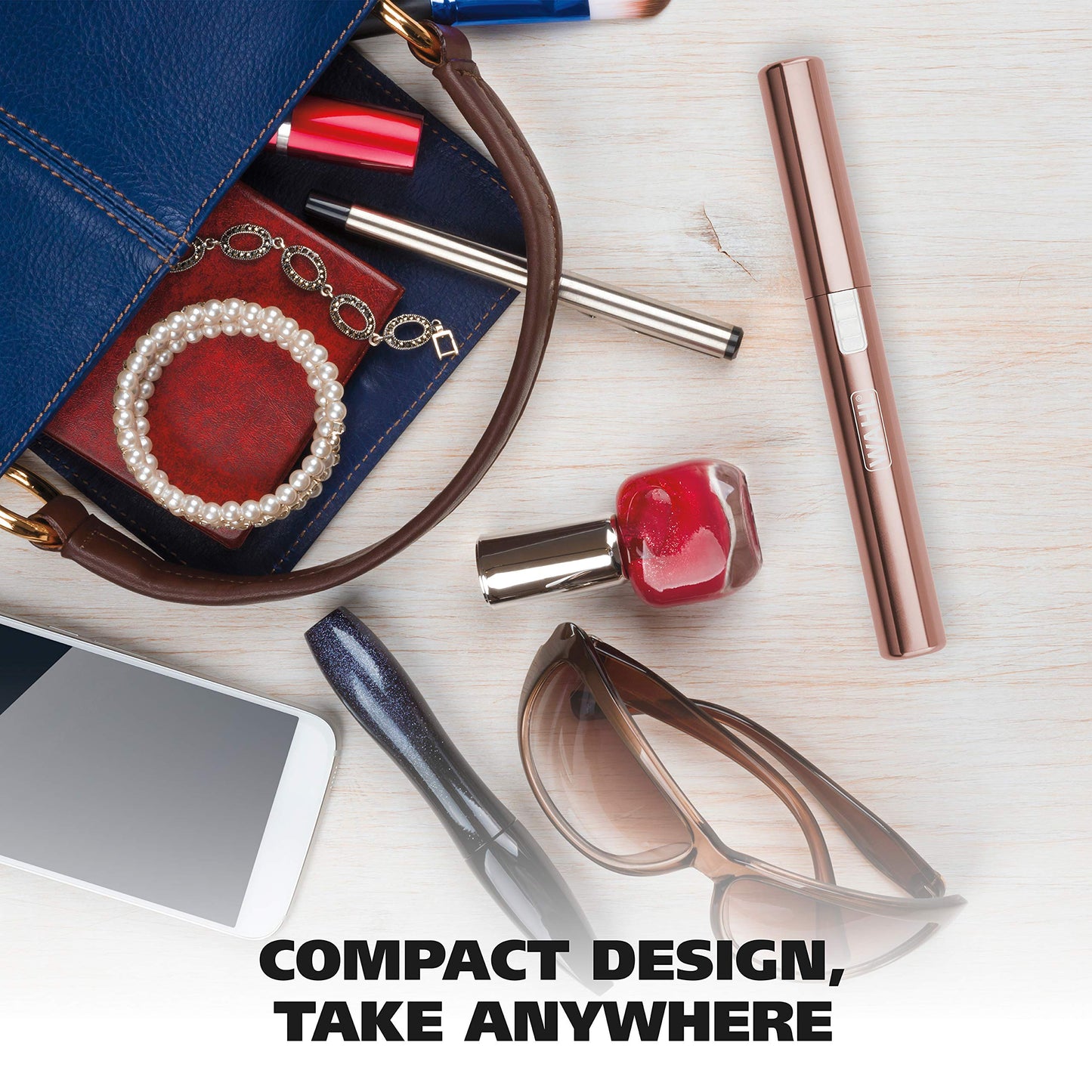 Wahl Clean & Confident Female Battery Pen Trimmer with Rinseable Blades for Hygienic Grooming & Easy Cleaning – for Eyebrows, Facial Hair, Bikini Lines, & Other Detailing – Model 5640-2701