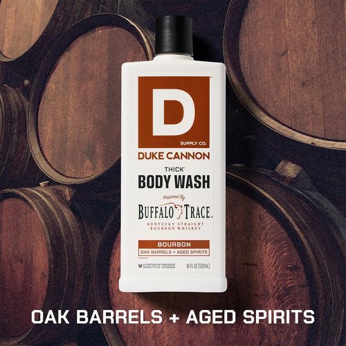 Duke Cannon Supply Co. Thick High Viscosity Body Wash - Mineral-Enriched Bourbon Scent - 18 oz