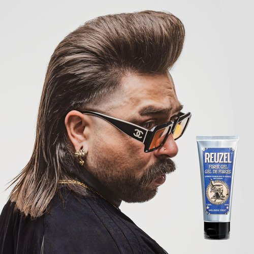 Reuzel Fiber Gel For Men - Alcohol-Free Formula With Subtle Rum Fragrance - Non-Sticky & Flake-Free Hold
