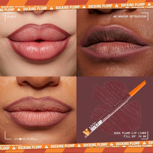 NYX Professional Makeup Duck Plump Lip Liner - Matte Pencil for 10HR Wear in Pink