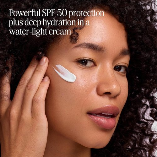 COOLA Organic Refreshing Water Cream Face Moisturizer with SPF 50, Dermatologist Tested Face Sunscreen with Plant-Derived BlueScreen Digital De-Stress Technology, 1.5 Fl Oz