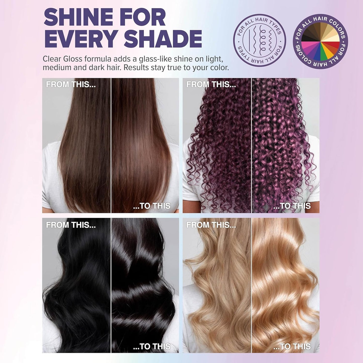 Splat Glossy Sauce | Demi-Permanent Clear Gloss Hair Color for Vibrant Shine - 4 oz