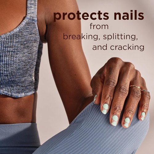Sally Hansen Color Therapy Nail Polish - Long-Lasting Sheer Light Ivory Pearlescent | Biotin & Argan Oil Enriched