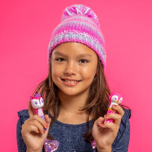 Lip Smacker Lippy Pals Lip Balm, Flavored Moisturizing, Smoothing Soft Shine, Hydrating & Protecting Fun Tasty Flavors, Cruelty-Free & Vegan - Reindeer