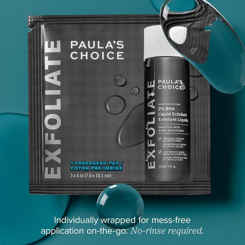Paula's Choice 2% BHA Toner Pads & Liquid Exfoliant - Salicylic Acid Facial Care, Travel Size 1oz