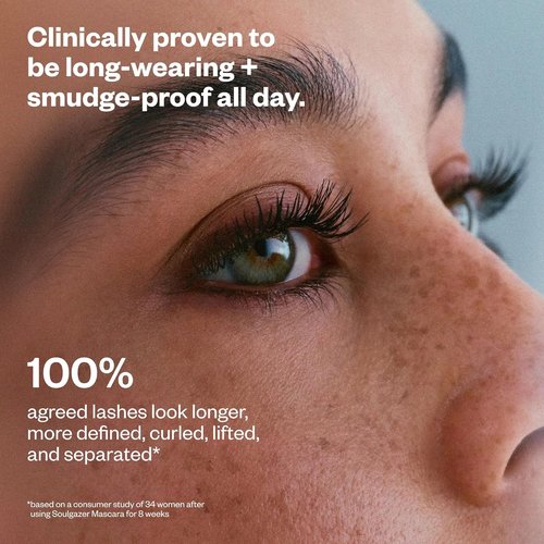 Kosas Mini Soulgazer Mascara - Lengthening & Lifting Peptide Formula | Smudge-Proof & Clump-Free, Vegan