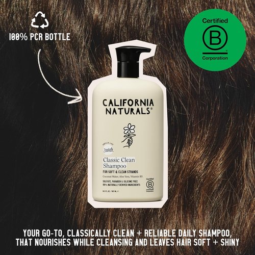 California Naturals Coconut Shampoo - Sulfate-Free Hair Care for All Hair Types | 20 fl oz