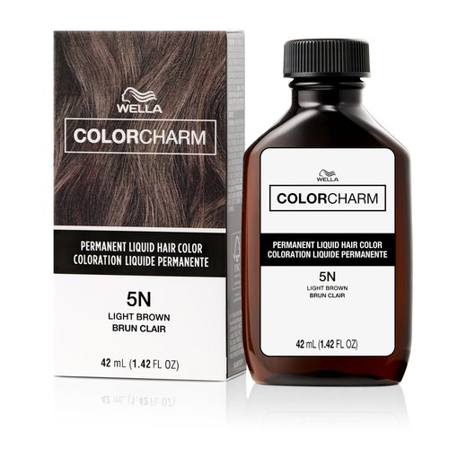 COLORCHARM Permanent Liquid Hair Color | 5N Light Brown | Up to 100% Gray Coverage | 1.42 Fl Oz