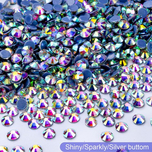 Meibite Hotfix Rhinestones Bulk 14400PCS SS10 (2.7-2.9mm), Gold Glass Rhinestones for Clothes, Tumblers, Shoes DIY, Heat Transfer Flatback Gems for Crafts & Decoration