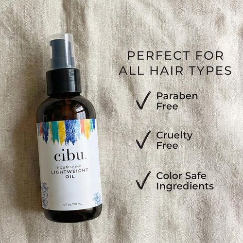 CIBU Nourishing Argan Oil Hair Serum - Lightweight Anti-Frizz & Heat Protectant | 4 Ounces