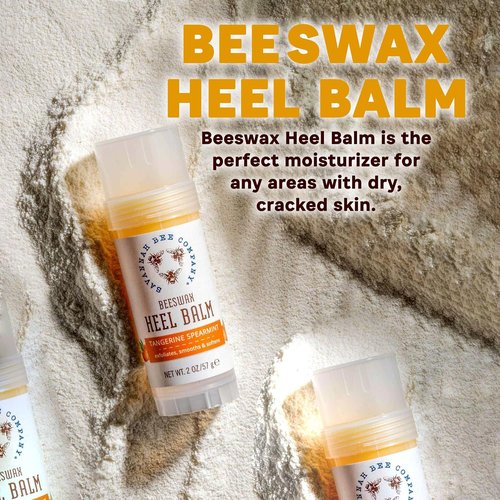 Savannah Bee Company Beeswax Heel Balm - Nourishing Foot Balm for Cracked Heels | Tangerine Scent