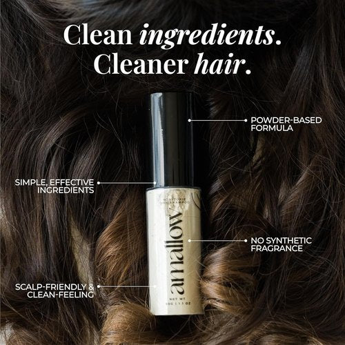 Amallow Non-Toxic Dry Shampoo Powder - Organic Arrowroot & Aloe Vera - Talc-Free, Travel-Friendly