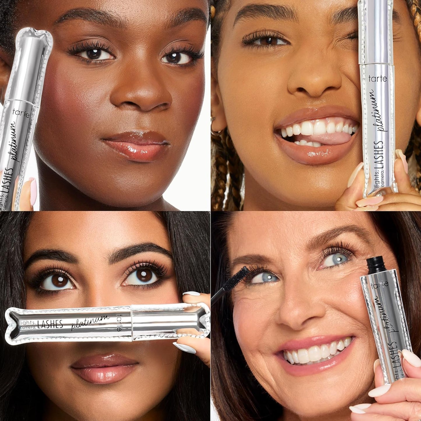 Tarte Lights, Camera, Lashes Platinum Volumizing Mascara - Black Tinted Peptide Serum for Volume & Length, Vegan & Cruelty-Free