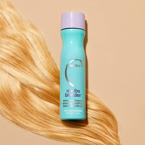 Malibu C Blondes Enhancing Shampoo & Conditioner Set - Moisturizing Purple Formula for Blonde Hair | 9 oz