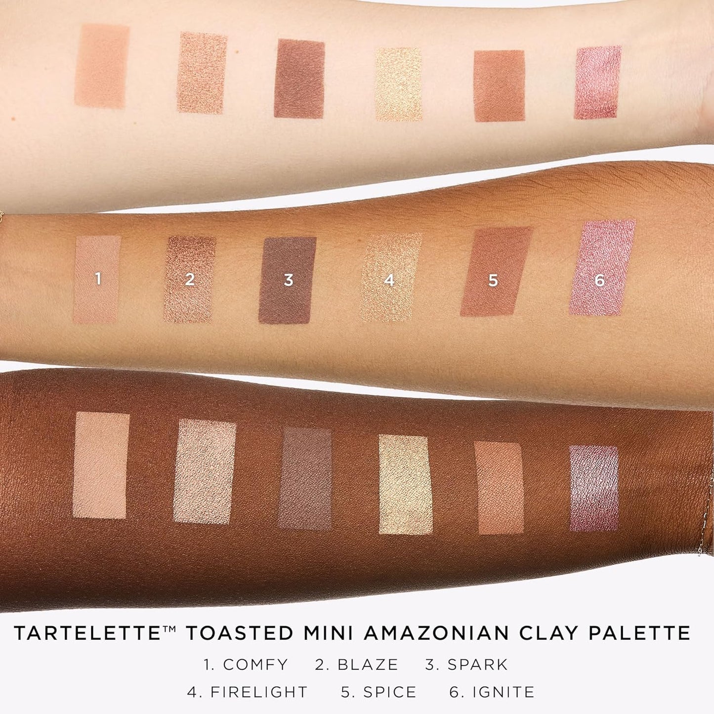 Tarte Tartelette Toasted Mini Amazonian Clay Palette - Longwear Shimmer & Matte Eyeshadow, Blendable Formula