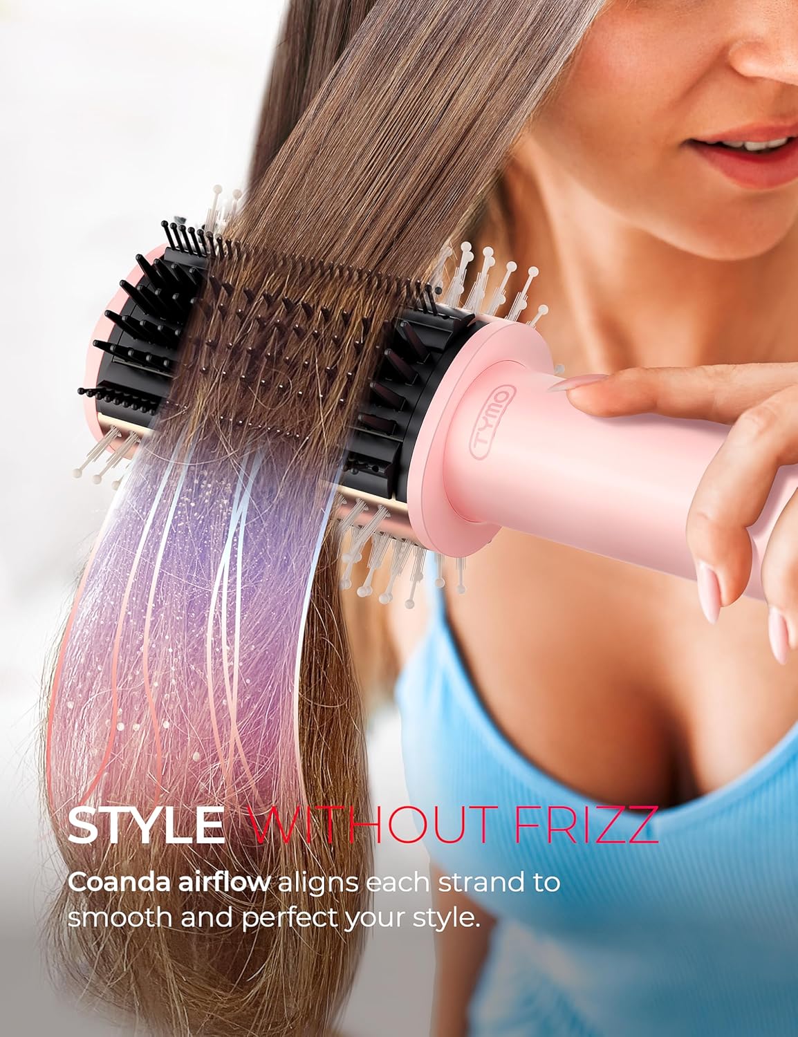 TYMO Hair Dryer Brush - High-Speed Compact Design with Automatic Curling Iron Functionality