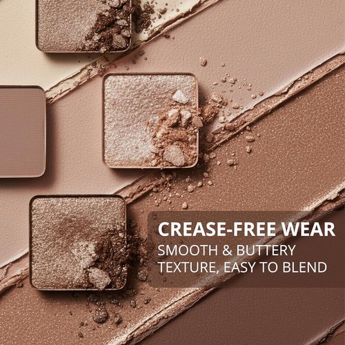 Lamora Nude Eyeshadow Palette - 12 Versatile Soft Pink Rose Shades | Ultra-Blendable Matte & Shimmer Finishes