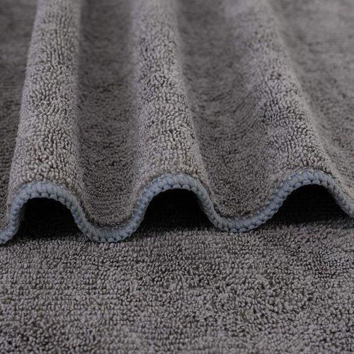 POLYTE Microfiber Hair Drying Towel - Quick Dry, Lint-Free, 20 x 40 in, 2 Pack | Dark Gray